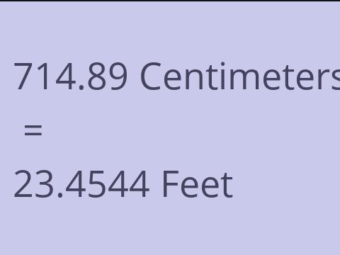 714.89 CM TO FEET