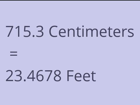 715.3 CM TO FEET