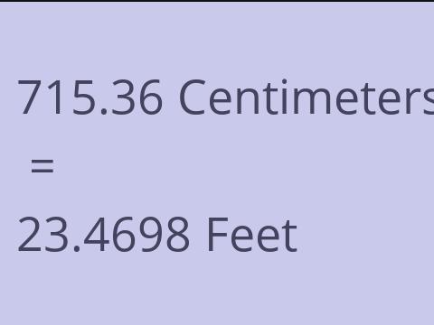 715.36 CM TO FEET