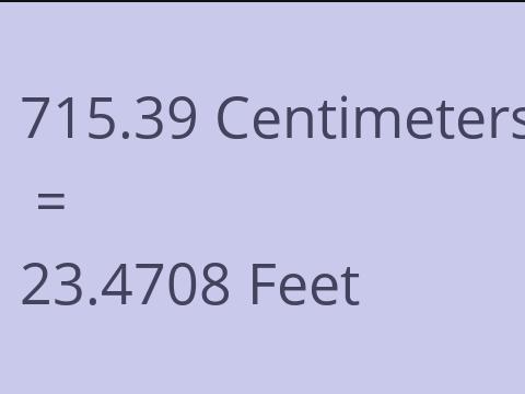 715.39 CM TO FEET