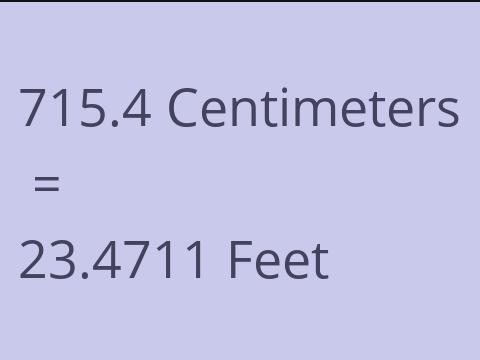 715.4 CM TO FEET