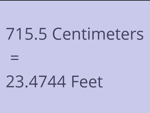 715.5 CM TO FEET