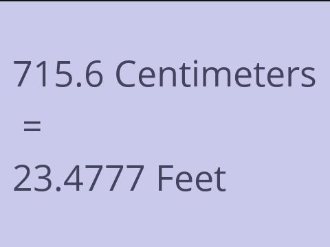 715.6 CM TO FEET