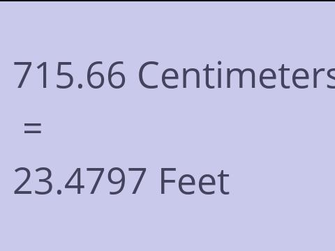 715.66 CM TO FEET