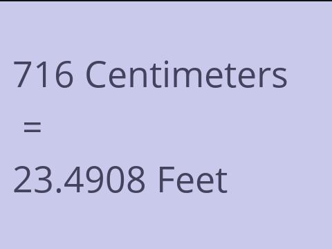 716 CM TO FEET