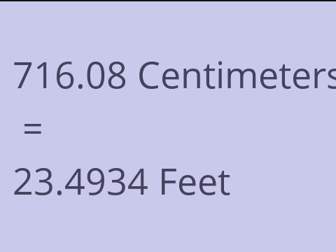 716.08 CM TO FEET