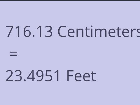 716.13 CM TO FEET