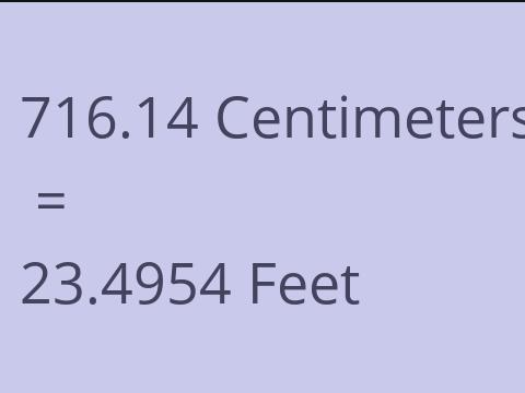 716.14 CM TO FEET