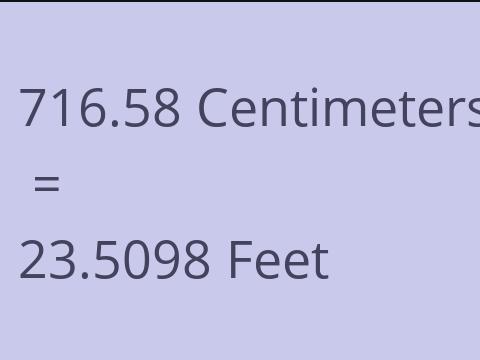 716.58 CM TO FEET