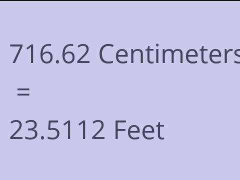 716.62 CM TO FEET