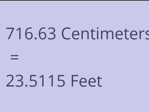 716.63 CM TO FEET