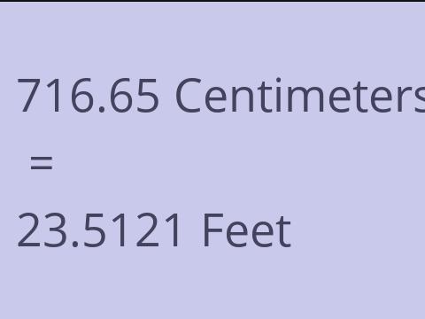 716.65 CM TO FEET