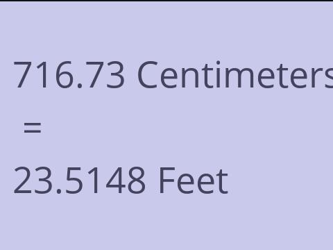 716.73 CM TO FEET