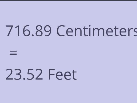 716.89 CM TO FEET