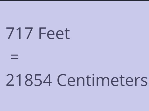 717 FEET TO CM