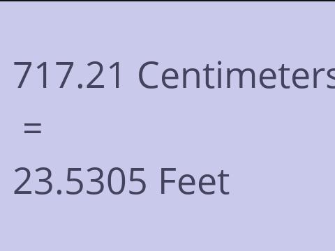 717.21 CM TO FEET