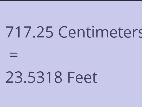 717.25 CM TO FEET