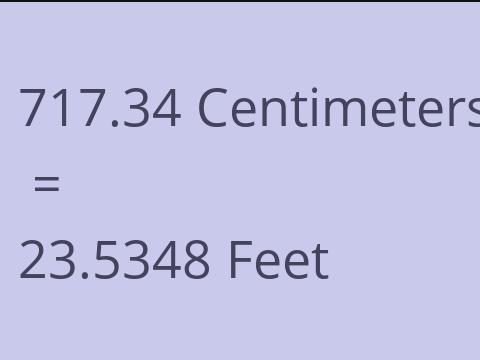 717.34 CM TO FEET