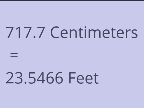 717.7 CM TO FEET