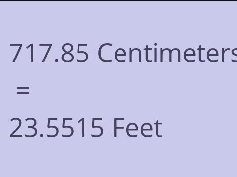 717.85 CM TO FEET