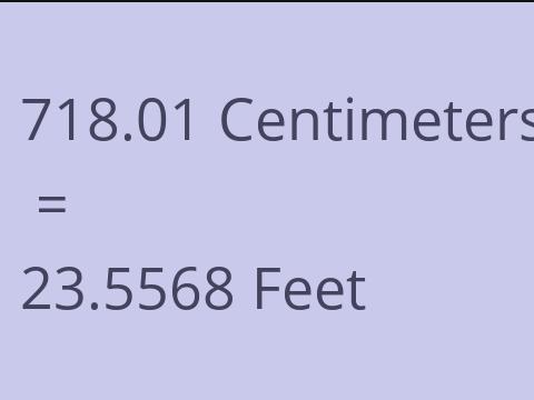 718.01 CM TO FEET