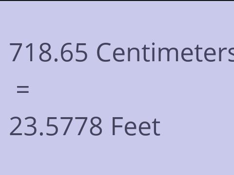 718.65 CM TO FEET