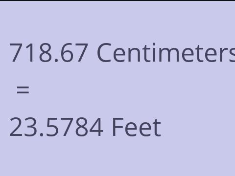 718.67 CM TO FEET