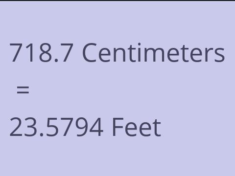 718.7 CM TO FEET