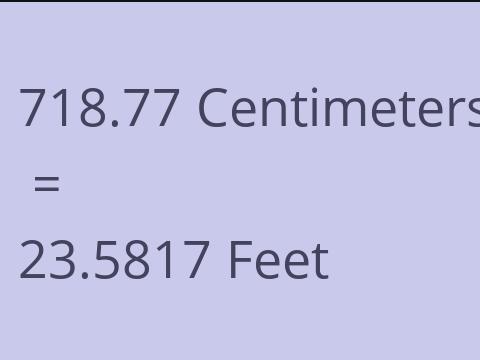 718.77 CM TO FEET