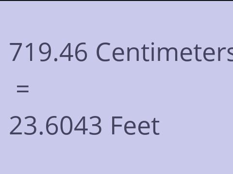 719.46 CM TO FEET