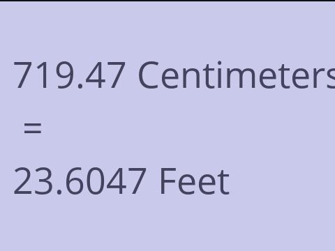 719.47 CM TO FEET