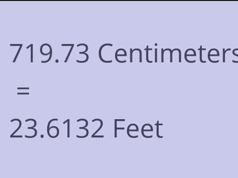 719.73 CM TO FEET