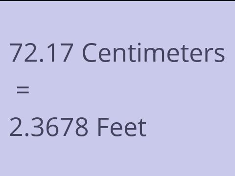 72.17 CM TO FEET