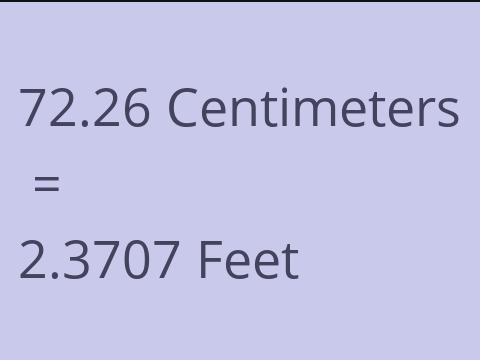 72.26 CM TO FEET