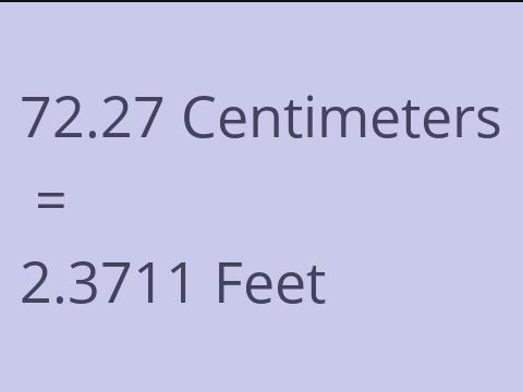 72.27 CM TO FEET