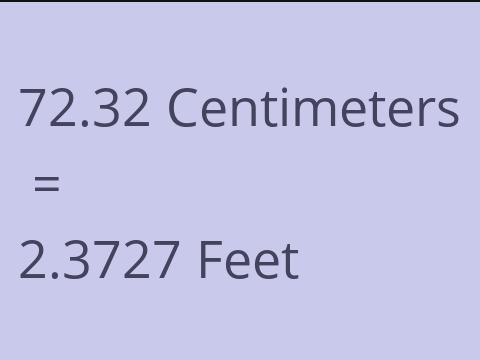 72.32 CM TO FEET