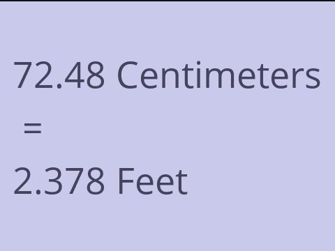 72.48 CM TO FEET