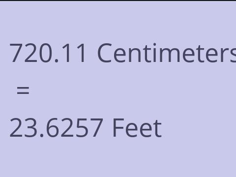 720.11 CM TO FEET