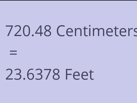 720.48 CM TO FEET