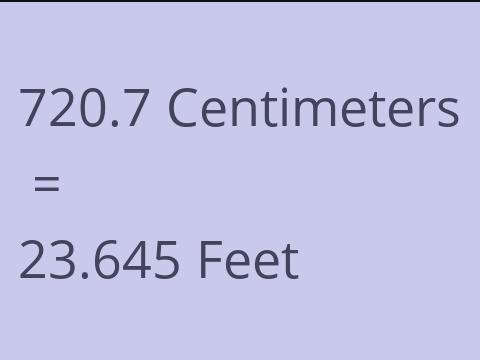 720.7 CM TO FEET