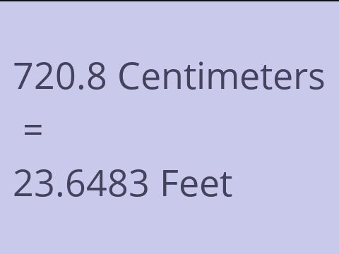 720.8 CM TO FEET