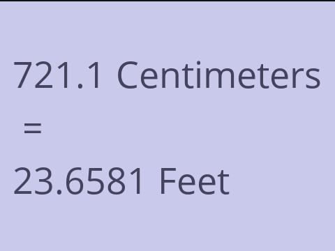 721.1 CM TO FEET