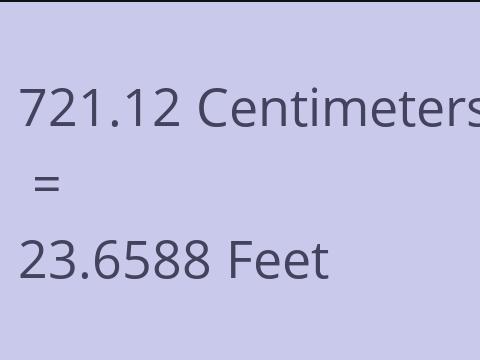 721.12 CM TO FEET