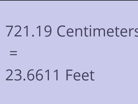 721.19 CM TO FEET