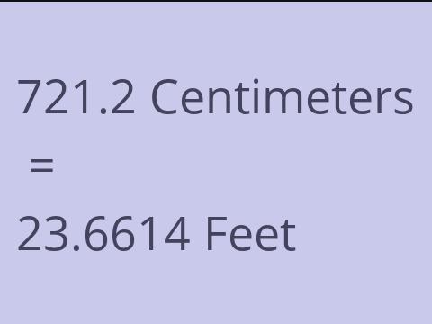 721.2 CM TO FEET