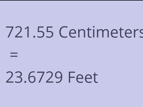 721.55 CM TO FEET