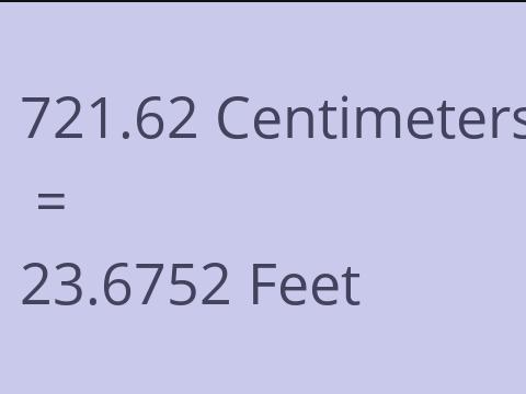 721.62 CM TO FEET