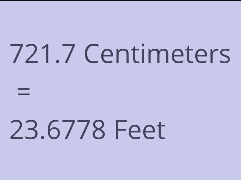 721.7 CM TO FEET