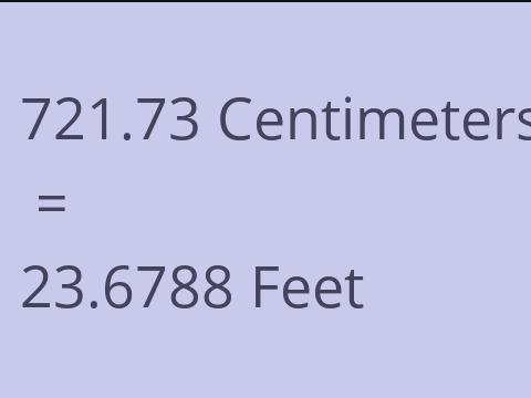 721.73 CM TO FEET