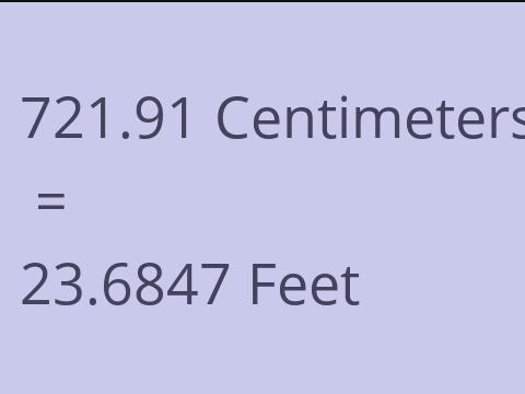 721.91 CM TO FEET